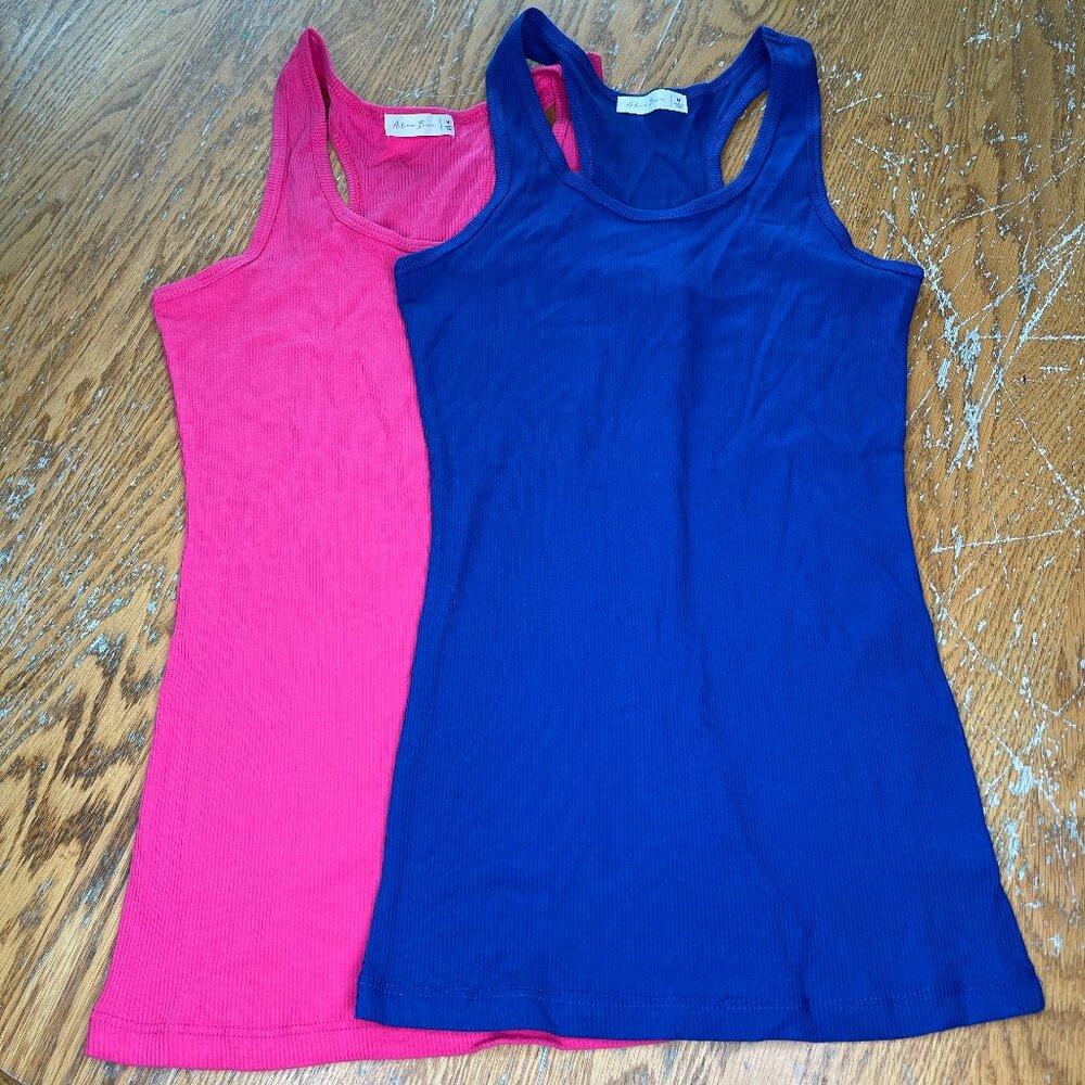 active basic racerback tank tops M